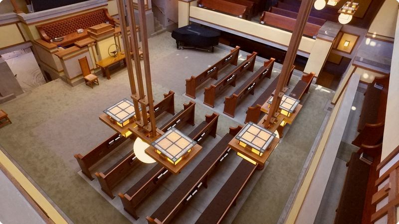 East balcony overlook unity temple